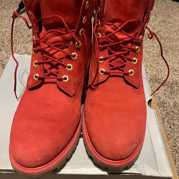 Size 13 Timberland red 6\